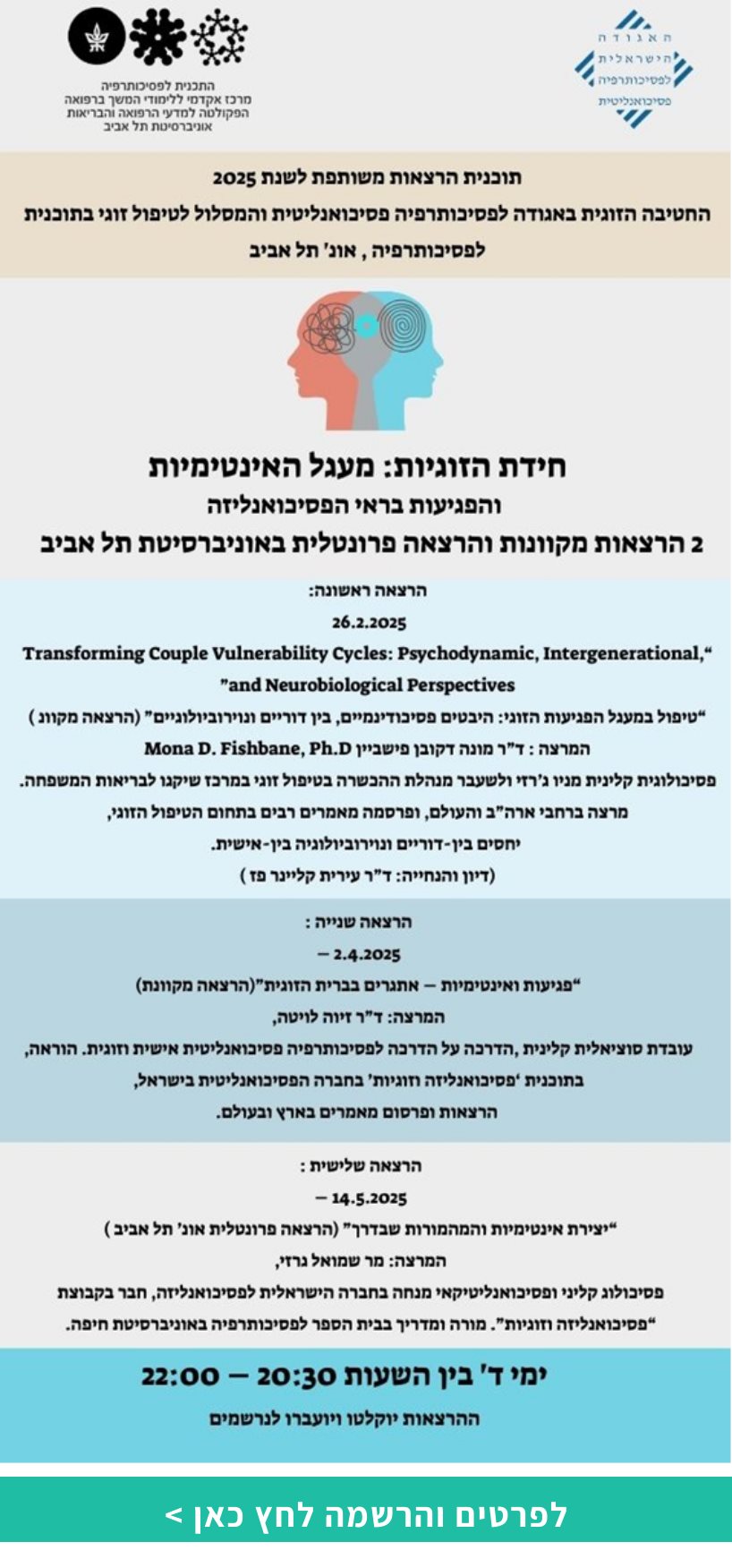 "חידת הזוגיות: מעגל האינטימיות והפגיעות בראי הפסיכואנליזה"